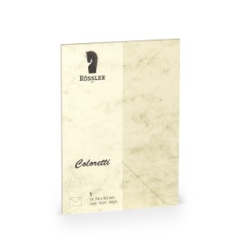 SOBRE C6 MINISTRO COLORETTI 5 UNIDADES MARMOL CREMA