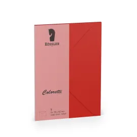 SOBRE C6 MINISTRO COLORETTI 5 UNIDADES ROJO