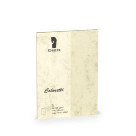 TARJETA A6 DOBLE COLORETTI 5 UNIDADES MARMOL CREMA