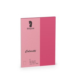 TARJETA A6 DOBLE COLORETTI 5 UNIDADES FUCSIA