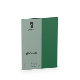 TARJETA A6 DOBLE COLORETTI 5 UNIDADES VERDE OSCURO