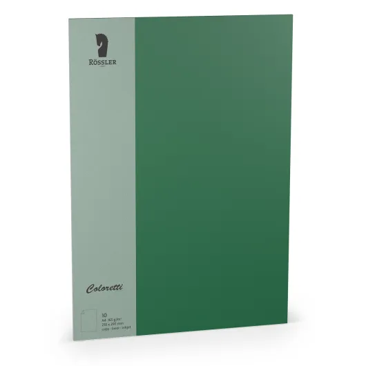 TARJETA A4 COLORETTI 10 UNIDADES VERDE OSCURO