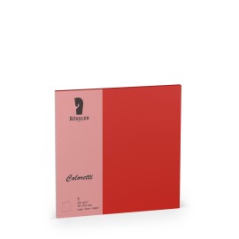 TARJETA DOBLE 157X157 COLORETTI 5 UNIDADES ROJO