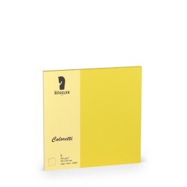 TARJETA DOBLE 157X157 COLORETTI 5 UNIDADES AMARILLO
