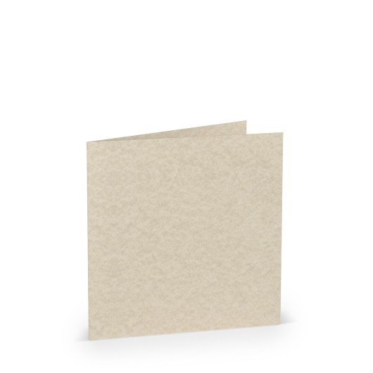 TARJETA DOBLE 157X157 COLORETTI 5 UNIDADES PERGAMINO MARRÓN