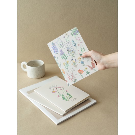 PACK 3 CUADERNOS A5 BOTANICAL WILD FLOWERS KOKONOTE