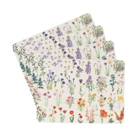 SET 4 SALVAMANTELES BOTANICAL WILD FLOWERS KOKONOTE