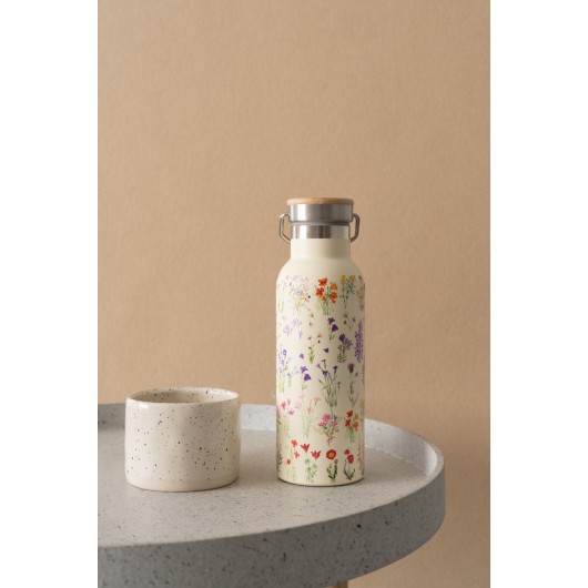 BOTELLA METALICA CON ASA BOTANICAL WILD FLOWERS KOKONOTE