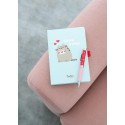 CUADERNO PREMIUM A5 CON BOLIGRAFO PROYECTOR PUSHEEN PURRFECT LOVE COLLECTION