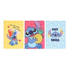 PACK 3 CUADERNOS A5 DISNEY STITCH TROPICAL 2