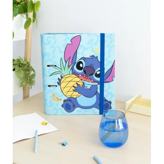 CARPETA 2 ANILLAS PREMIUM DISNEY STITCH TROPICAL