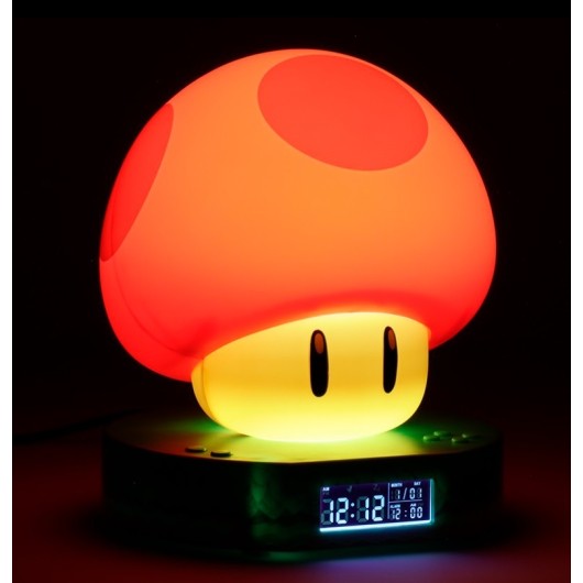 RELOJ DESPERTADOR NINTENDO SUPER MARIO SUPER MUSHROOM