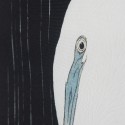 BANDEROLA DE MADERA EGRET IN THE RAIN KOKONOTE