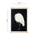 BANDEROLA DE MADERA EGRET IN THE RAIN KOKONOTE