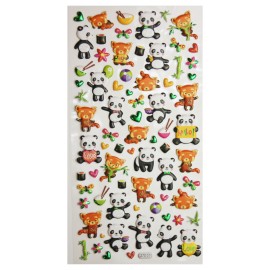 PEGATINAS TWEENY FOAMY PANDA GLITTER