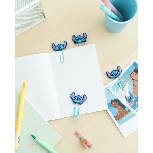 SET DE CLIPS CON TOPPER DISNEY STITCH TROPICAL