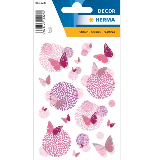 PEGATINAS DECOR BUTTERFLY FLOWER SILVER