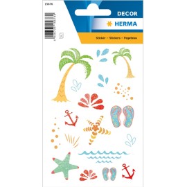 PEGATINAS DECOR ON THE BEACH GLITTERY