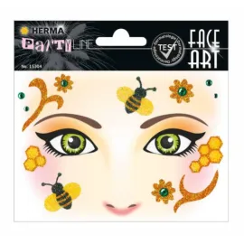 PEGATINAS FACE ART HONEY BEE GLITTERY FOIL