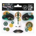 PEGATINAS FACE ART STEAMPUNK MARIE GLITTERY FOIL