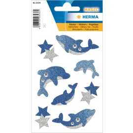 PEGATINAS MAGIC DOLPHINS GLITTERY