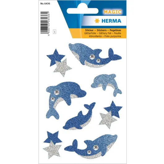 PEGATINAS MAGIC DOLPHINS GLITTERY