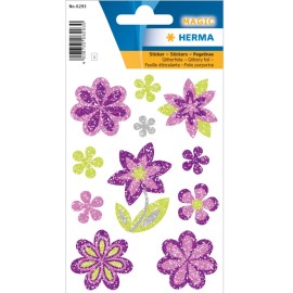 PEGATINAS MAGIC FLOWERS GLITTERY