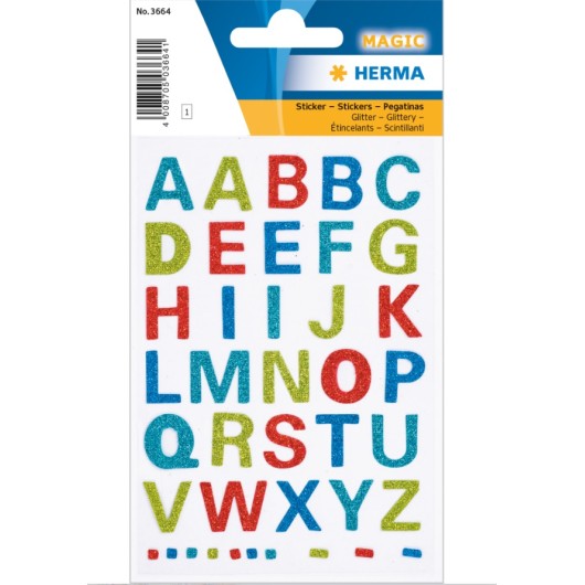 PEGATINAS MAGIC LETTERS GLITTERY