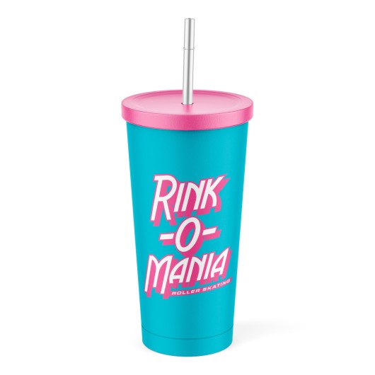 VASO DE ACERO CON PAJITA STRANGER THINGS - RINK-O-MANIA