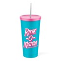 VASO DE ACERO CON PAJITA STRANGER THINGS - RINK-O-MANIA