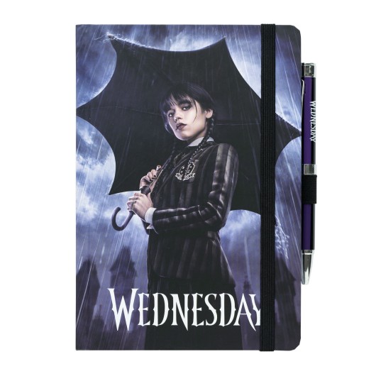 CUADERNO PREMIUM A5 CON BOLIGRAFO PROYECTOR WEDNESDAY