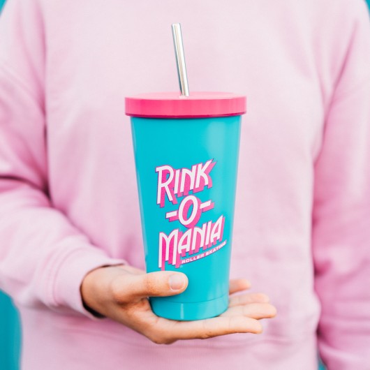 VASO DE ACERO CON PAJITA STRANGER THINGS - RINK-O-MANIA