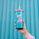 VASO DE ACERO CON PAJITA STRANGER THINGS - RINK-O-MANIA