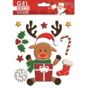 PEGATINAS GEL DECO NAVIDAD RENO NAVIDEÑO