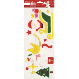 PEGATINAS MAXI GEL DECO NAVIDAD PAPA NOEL REGALOS