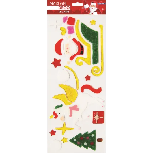 PEGATINAS MAXI GEL DECO NAVIDAD PAPA NOEL REGALOS