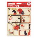 PEGATINAS SCENY TAG NAVIDAD DECO PURPURINA