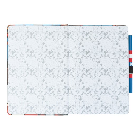 CUADERNO PREMIUM A5 CON BOLIGRAFO MARVEL CAPITAN AMERICA - UNIFORME
