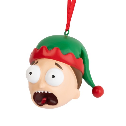 SET DE 3 ADORNOS DE NAVIDAD RICK & MORTY-RICK, MORTY Y RICK PEPINILLO