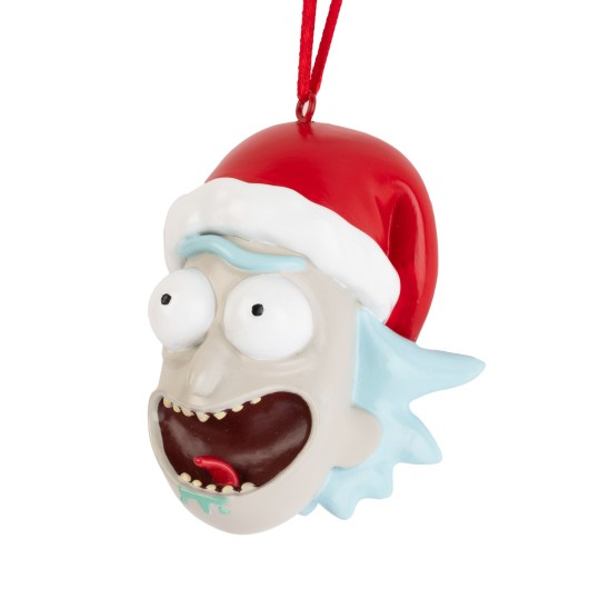 SET DE 3 ADORNOS DE NAVIDAD RICK & MORTY-RICK, MORTY Y RICK PEPINILLO