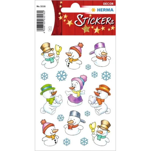 PEGATINAS DECOR MUÑECO DE NIEVE
