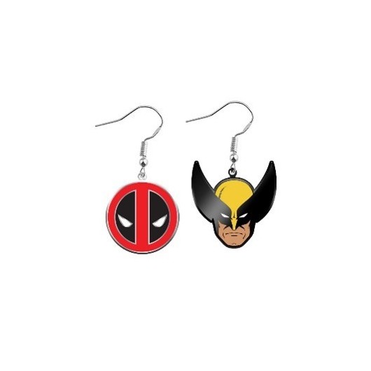 SET DE 2 PENDIENTES MARVEL DEADPOOL Y LOBEZNO