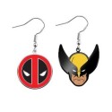 SET DE 2 PENDIENTES MARVEL DEADPOOL Y LOBEZNO