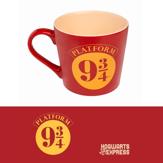 TAZA PREMIUM HARRY POTTER PLATAFORMA 9 3/4