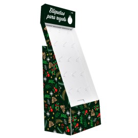EXPOSITOR ETIQUETAS NAVIDEÑAS DE 15 GANCHOS SIN MERCANCIA