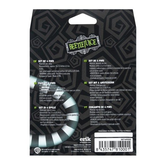 SET DE 4 PINS BEETLEJUICE