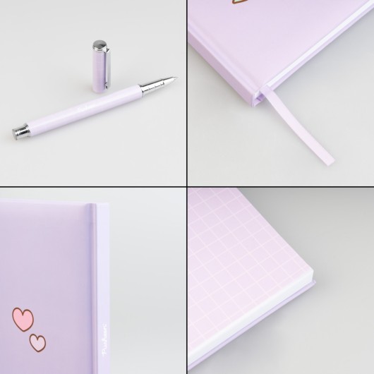 SET CUADERNO PREMIUM A5 CON BOLIGRAFO PUSHEEN MOMENTS