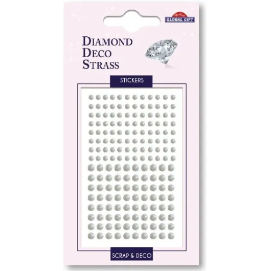 PEGATINAS DIAMOND DECO STRASS MINI PERLAS BLANCAS