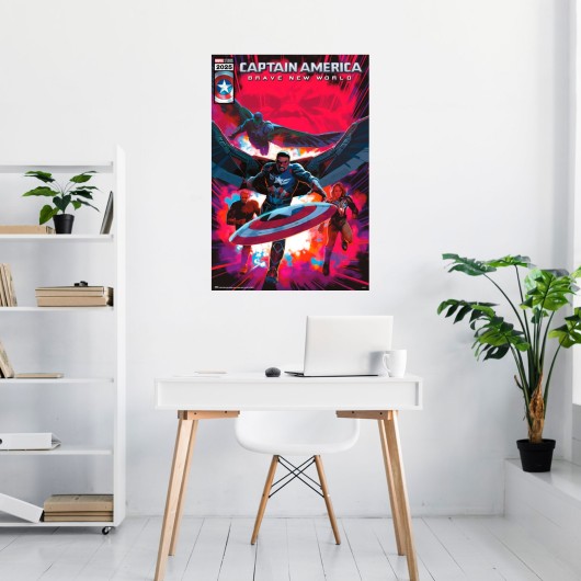 POSTER MARVEL CAPITAN AMERICA BRAVE NEW WORLD COMIC