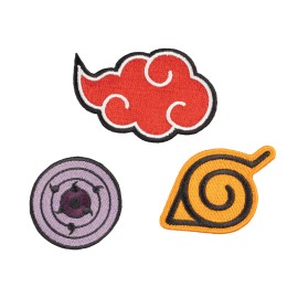 SET DE 3 PARCHES NARUTO SHIPPUDEN